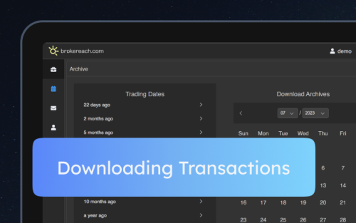 brokereach download transactions