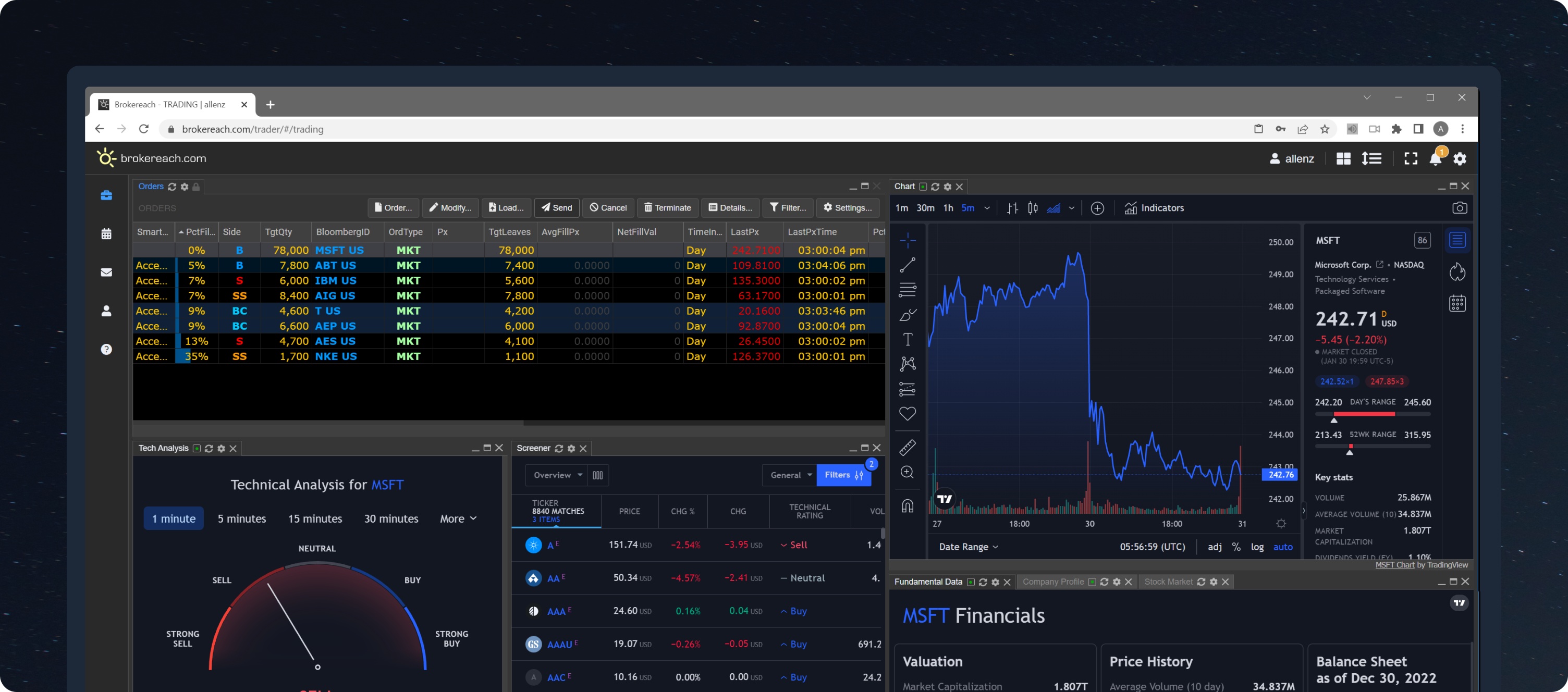 brokereach trading portal